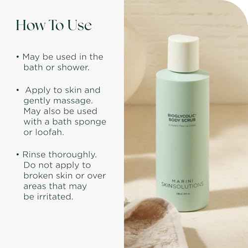 Bioglycolic Body Scrub - Glycolic Acid Exfoliator to Exfoliate, Resurface, Polish, and Smooth Skin on Arms, Legs, and Back - Cruelty Free - Made in the USA - 6 fl oz