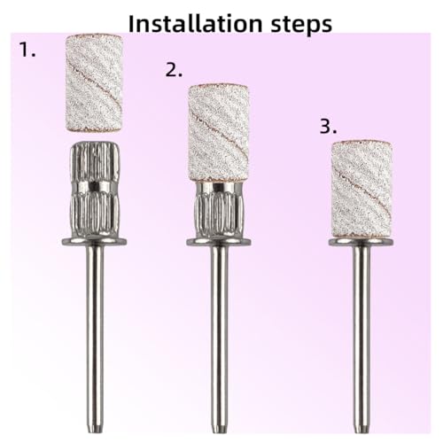 240-Grit White Nail Drill Sanding Bands 100 Pcs for Acrylic Nails - TKYZMS