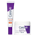 CeraVe Vitamin C Serum & Night Cream Set for Skin Brightening & Anti-Aging