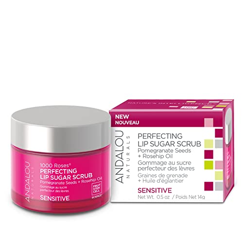 Andalou Naturals Rose Lip Sugar Scrub | Vegan Exfoliating