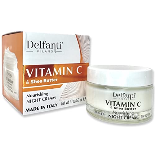 Delfanti-Milano ? VITAMIN C & SHEA BUTTER ? Nourishing Night Cream ? Face and Neck Moisturizer ? Made in Italy