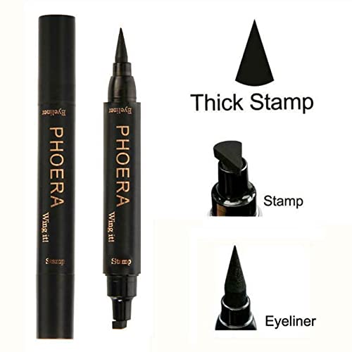 Phoera 2-in-1 Stamp Cat Eye Eyeliner Pen Waterproof