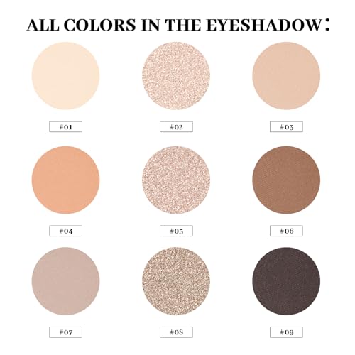 Neutral Eyeshadow Palette, Nude Eyeshadow Palette, Matte Eye Shadow Makeup Palette