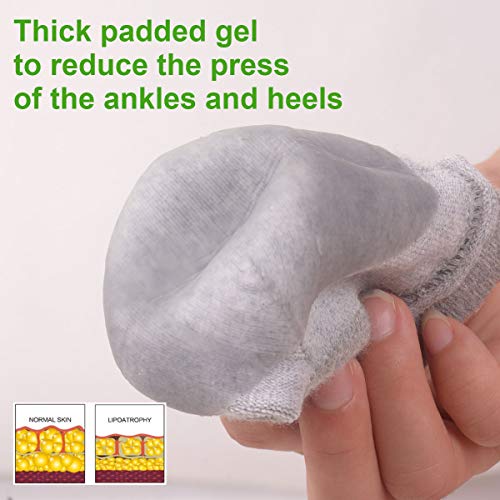Moisturizing Gel Heel Socks, 3 Pairs Toeless Spa Socks for Dry Cracked Heels