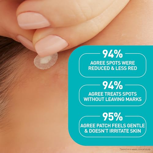CeraVe Hydrocolloid Blemish Patches, Oil Absorbing Spot Control with Ceramides and Niacinamide, Allergy-Tested & Suitable For Sensitive Skin, Ultra-Thin & Blends Into All Skin Tones, 22ct