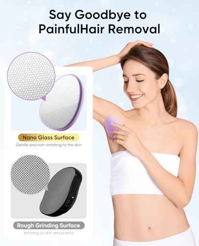 SILVLF Crystal Hair Eraser for Women and Men, Reusable Crystal Hair Remover Magic Painless Exfoliation Hair Removal Device, Epilator Device for Legs Back Arms