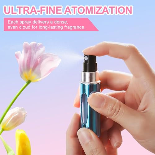5 Pack Refillable Travel Perfume Bottles with View Window - 5ml