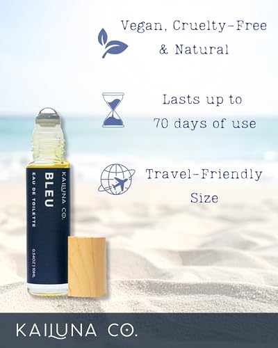 Kailuna Co. Bleu Men's Essential Oil Perfume Roll On, 0.34 fl oz