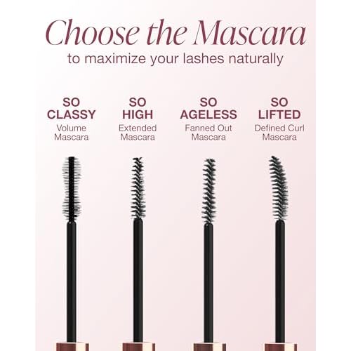 Mineral Fusion So High Extended Length Mascara (Black) - Lengthening Formula For Look of Long, Lush Lashes - Hypoallergenic With Kaolin Clay for Long Wear - No Smudge or Clumps