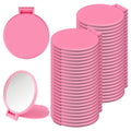 50 Pcs Compact Mirror Bulk, Small Pocket Mirror for Purse Travel Makeup Mirror for Women Girls Daily Use, Party Favors Quinceanera Gift,Pink