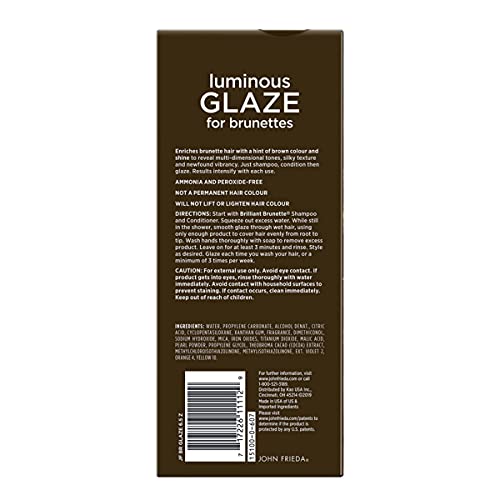 John Frieda Brilliant Brunette Luminous Glaze, 6.5 Fl Oz