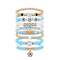 Game Day Soccer Bracelets for Women - Stackable Heishi Beaded Jewelry
