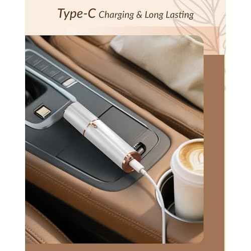 Facial Hair Removal for Women: Painless Rechargeable Face Shaver Electric Hair Remover Device for Peach Fuzz Upper Lip Chin (White)