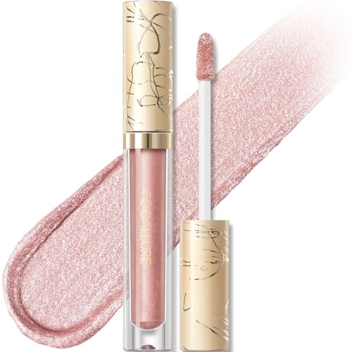 FOCALLURE Metallic Liquid Lipstick,Non Stick Cup Lip Gloss,High Impact Lip Color with Transfer-proof Wear,Long Lasting & Waterproof Lipstick Makeup for Women,YoungLust