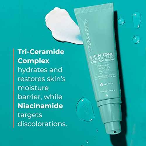 Urban Skin Rx¢ç Even Tone Barrier Repair Ceramide Lightweight Multitasking Hydrator Cream with Niacinamide & Squalane, Replenishes Moisture, Improves the Look of Damaged, Uneven Skin Tone, 1.7 Fl Oz