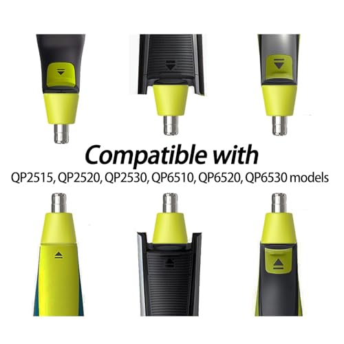 3Pcs Nose Trimmer Replacement Head Attachment for One Shaver Blades QP Series, Professional Stainless Steel Precision Blades, Safe and Efficient Nose & Facial Detail Trimming
