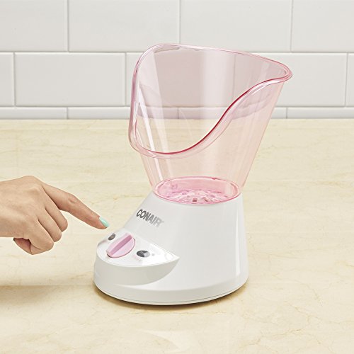 True Glow by Conair Moisturizing Mist Facial Sauna System; Pink / Cream