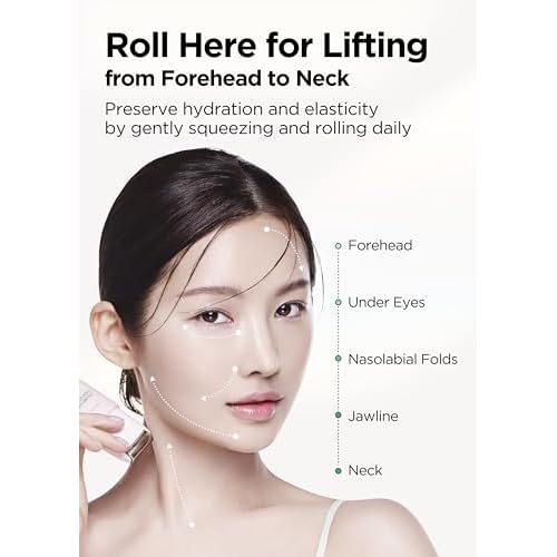 bewants Gua Sha Neck Cream Roller, Korean Neck Cream with Massage Roller, Rapid Lift Neck Serum Roll On, Moisturizer for Tightening Skin with Centella Asiatica (2 Pack)