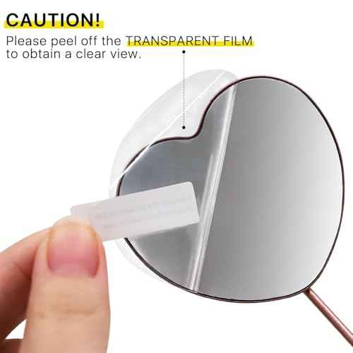 2.2inch Lovely Lash Mirror, Heart Shaped Detachable Stainless Steel Eyelash Mirror for Eyelash Extensions, Lash Supplies and Tool for Techs, Pink