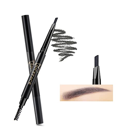 Niceface Eyebrow Pencil Gray #5 Double-Ended Precision Waterproof, Cruelty-Free
