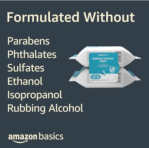 Makeup Remover Wipes with Hyaluronic Acid, 50 Count