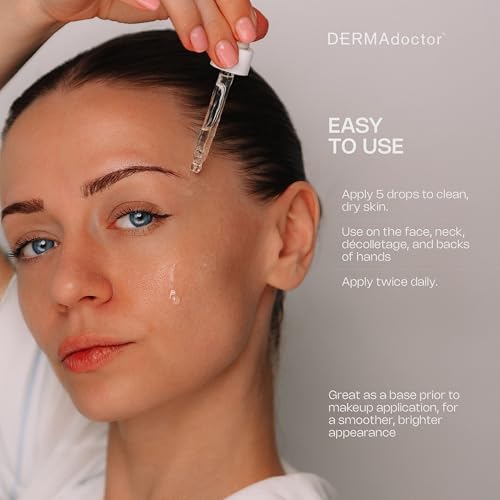 DERMAdoctor Hyaluronic Acid Moisturizer for Face ? Hydrating Niacinamide Face Serum with Vitamin C ? Dermatologist Formulated Hydrating Serum for Sensitive Skin, 1 fl oz