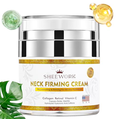 Neck Firming Cream,Tighten and Lift Neck Cream,Neck Tightening Cream Improves Sagging,Skin Tightening and Smooth of Fine Lines