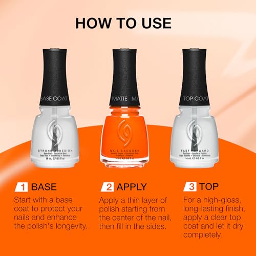 China Glaze Orange Knockout Neon Nail Polish – 0.5 fl oz