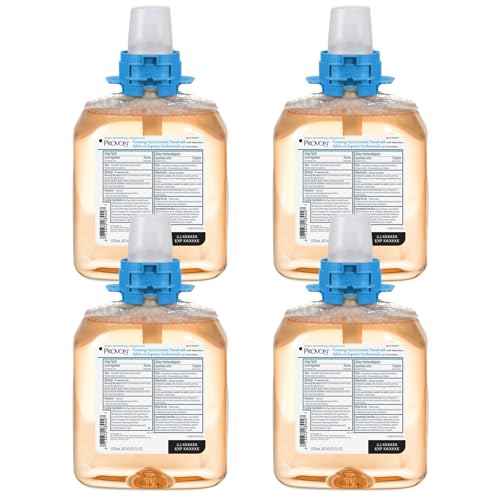 PROVON Foaming Antimicrobial Handwash with Moisturizers, Light Fruit Fragrance, 1250 mL Hand Soap Refill for PROVON FMX-12 Push-Style Dispenser (Pack of 4) - 5186-04