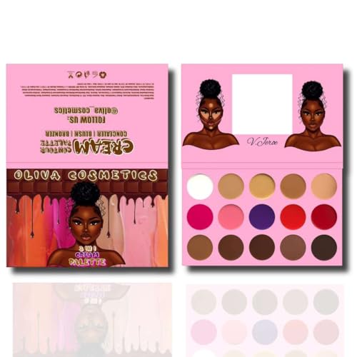 3-in-1 Cream Palette – 15 Shades Concealer, Blush & Bronzer