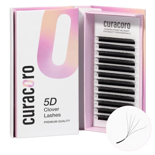 Curacoro 5D Clover Eyelash Extensions 0.07 C Curl 9mm
