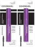 COVERGIRL Remarkable Waterproof Mascara Black Brown, Pack of 2