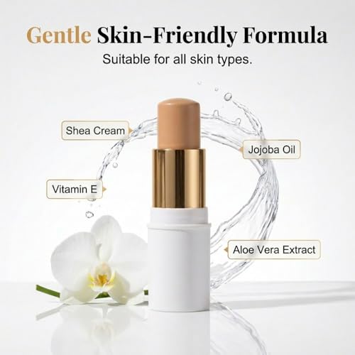 Foundation Stick Concealer – 3-in-1 Buildable Coverage, Hydrating & Long-Lasting