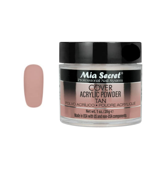 Mia Secret Cover Tan Acrylic Powder MADE IN USA Multiple Sizes (1 oz)