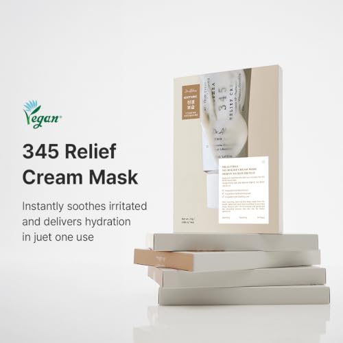 Dr.Althea 345 Relief Cream Mask Pack of 4 - Korean Vegan Skin Care for Blemish & Hydration