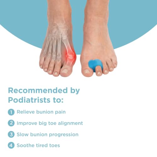 Toe Separators for Bunions - 4-Pack Gel Spacers for Men & Women