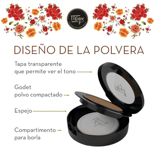 Maja Pressed Compact Powder - Matte Finish, Oil Control, 0.53 oz
