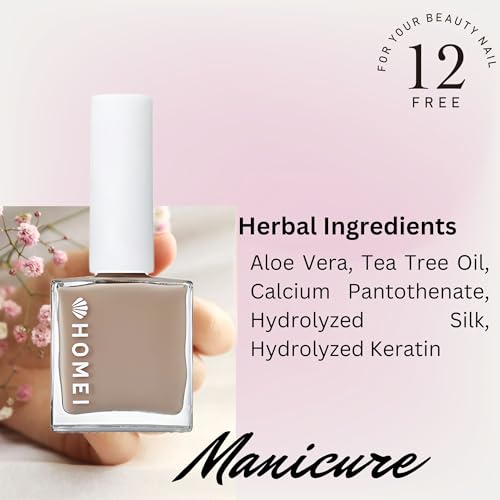 HoMei 5-in-1 Nail Gel Strengthener with Aloe Vera & Tea Tree Oil - Stone Beige