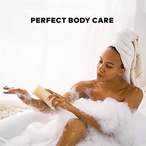 Natural Loofah Sponge 4 Pack - Organic Exfoliating Body Scrubber