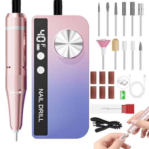 40,000 RPM Electric Nail Drill Kit - Rechargeable Manicure Tool