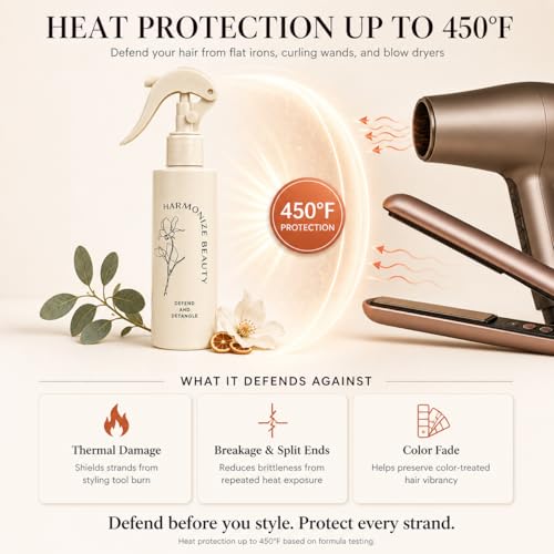 Harmonize Beauty Leave-In Conditioner Spray - 3-in-1 Detangler & Heat Protectant