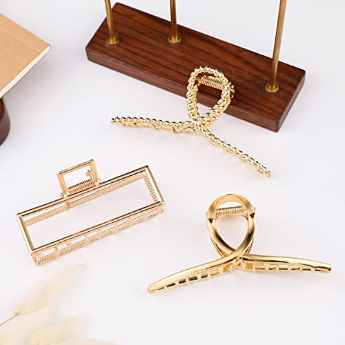 Mehayi 3Pc Metal Large Claw Clips for Thick Hair