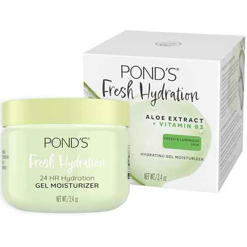 POND'S Aloe Extract & Vitamin B3 Gel Face Moisturizer For Fresh and Luminous Skin, 3.4 oz