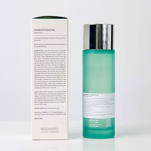 CICA Bakuchiol Cleanse Toner | Korean Skincare 2in1 Toner (120ml/4.05 fl. oz.)