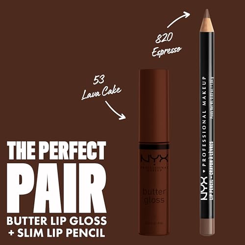 NYX Professional Makeup Butter Gloss Brown Sugar 0.27 Fl Oz - Non-Sticky Lip Gloss