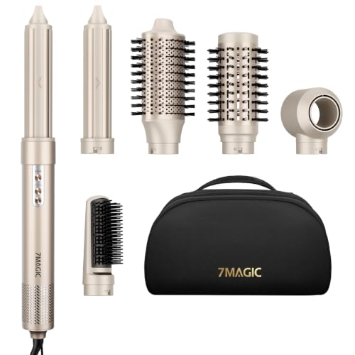 7MAGIC 6-in-1 Hair Dryer Brush Styler, 110,000 RPM