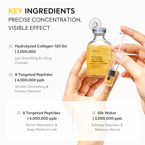 Silk Peptide Intensive Lifting Ampoule - Deep Collagen Serum 1.86 Fl Oz