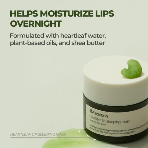 JMsolution Heartleaf Lip Sleeping Mask ? Overnight Repair Lip Balm with Houttuynia Cordata & Shea Butter ? Soothing & Hydrating Care for Dry, Chapped, and Sensitive Lips (20g / 0.70 oz)