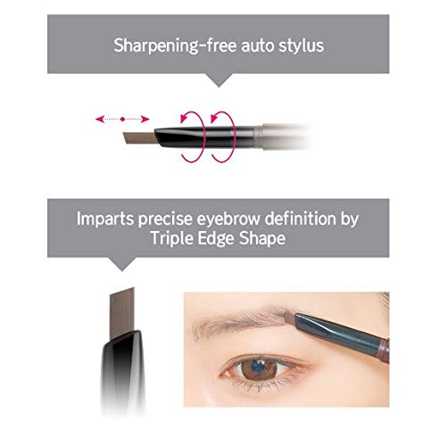 BOM 3in1 Triple Edge Eyebrow Pencil #02 Dark Brown