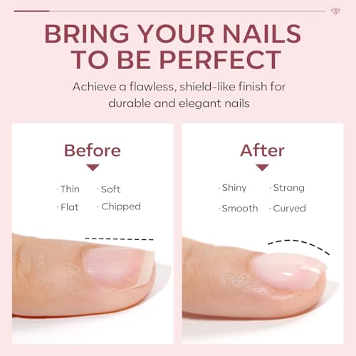 modelones Builder Nail Gel with Top Coat, 8-In-One Cover Nude